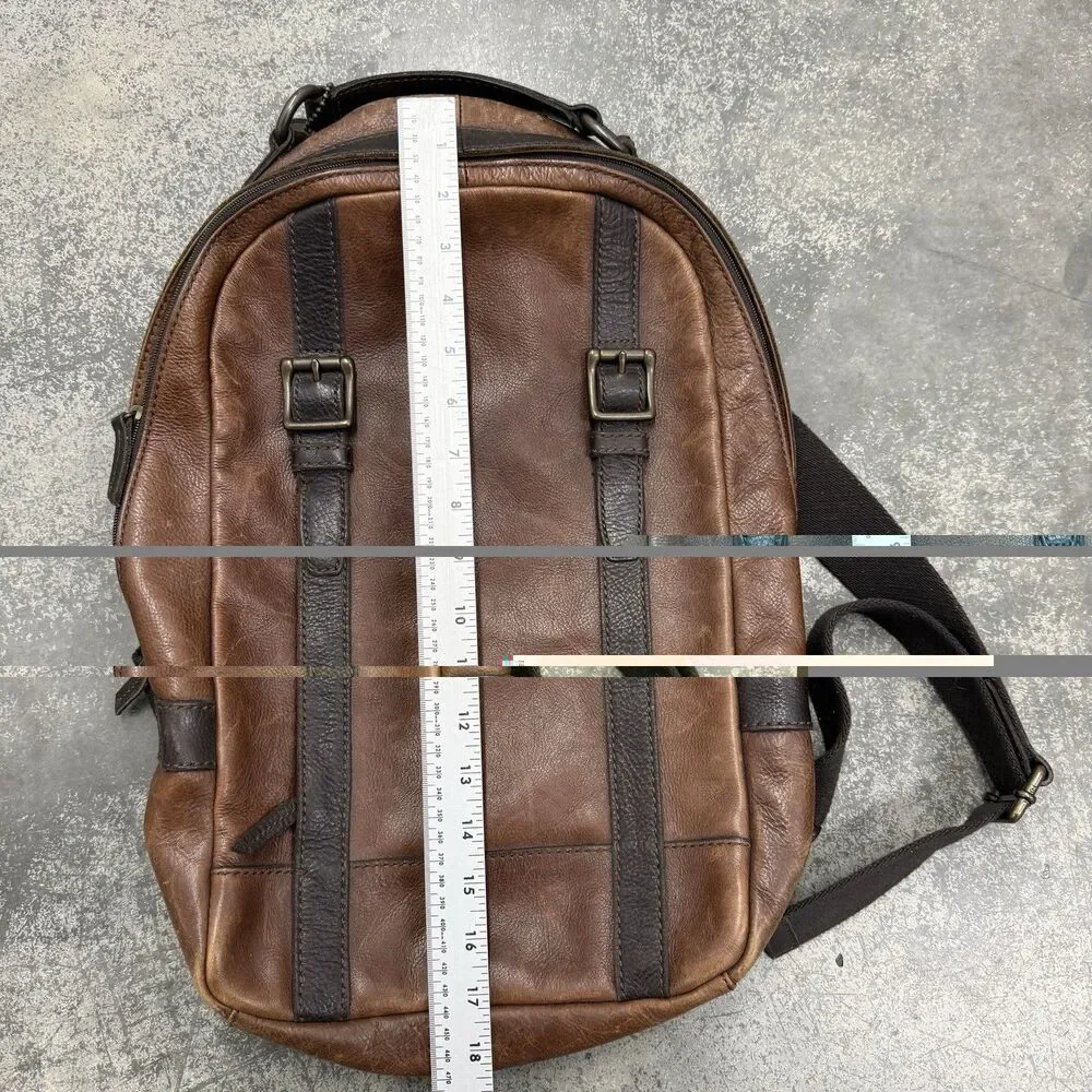 Vintage Fossil Leather Backpack